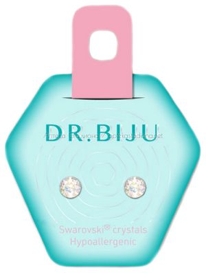 Хипоалергични обеци "Dr.Biju" - Xirius White Patina 5.3 мм 