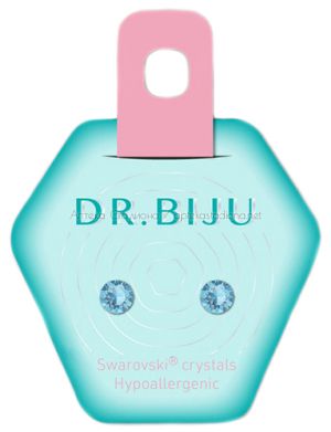 Хипоалергични обеци "Dr.Biju" - Aquamarine 5.3 мм 