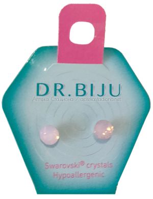 Хипоалергични обеци "Dr.Biju" - Xirius Rose Water 6.2 мм 