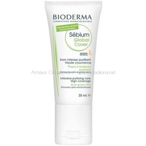 Биодерма / Bioderma Sebium Global Cover Оцветен крем за акне и проблемна кожа х30 мл
