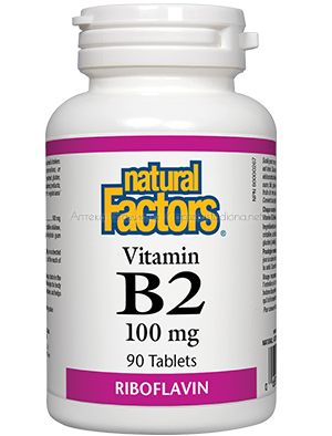 Витамин В2 / Vitamin B2 100 мг 90 таблетки Natural Factors Рибофлавин