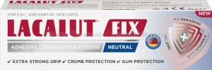 Лакалут Фикс / Lacalut Fix – Фиксиращ крем за зъбни протези с неутрален вкус 40гр