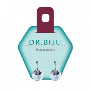 Хипоалергични обеци "Dr.Biju" - Ladybug Silver 8.0 мм 