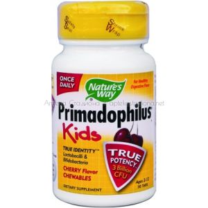 Примадофилус Кидс Пробиотик за деца череша x30 дъвчащи таблетки Nature's Way